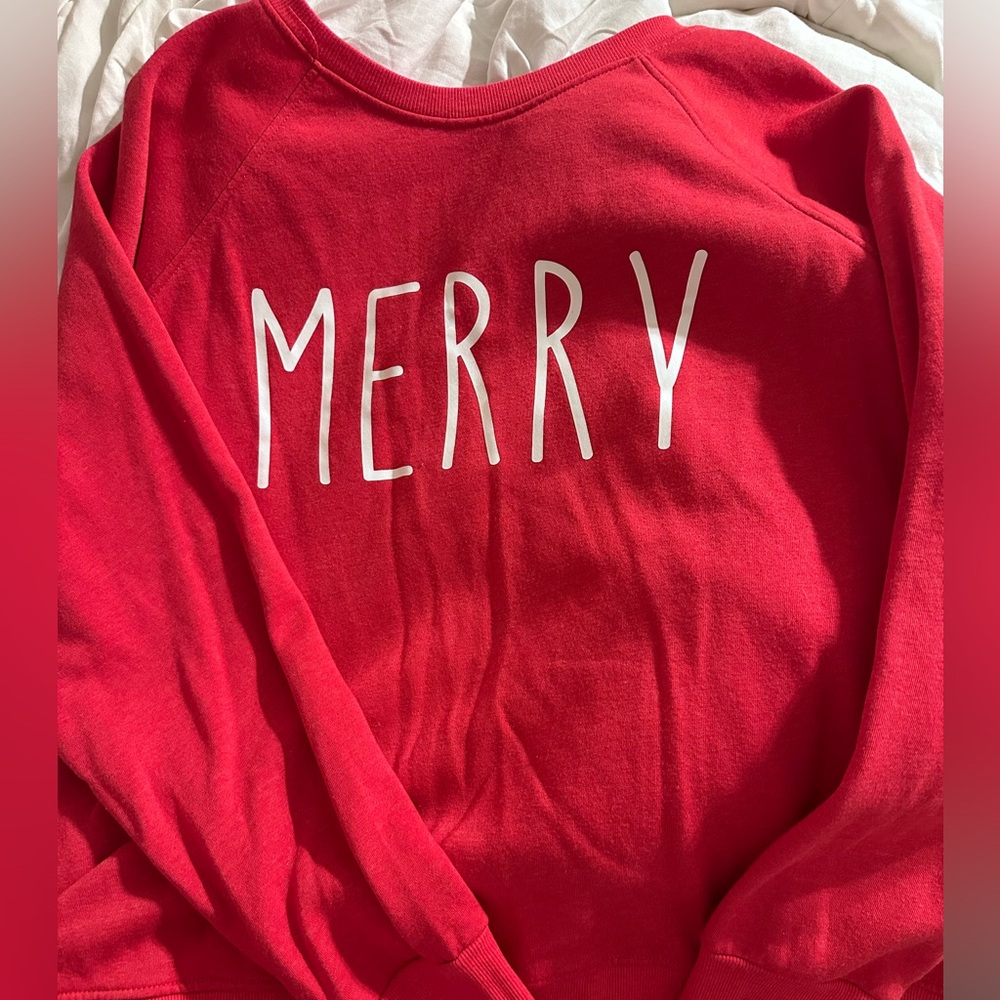 Time and Tru Festive Red Sweatshirt